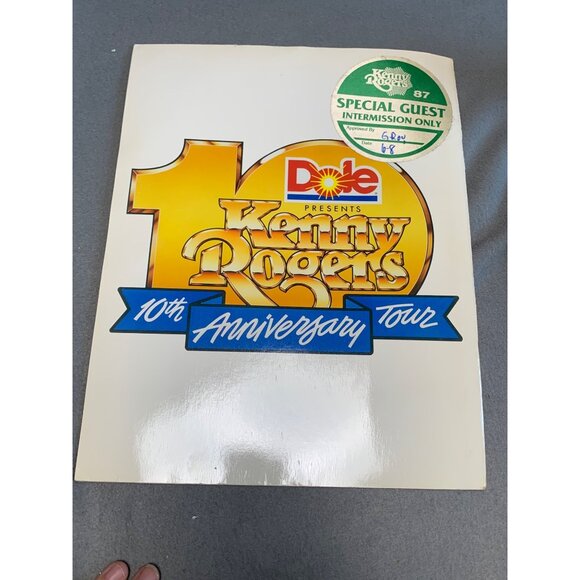 Kenny Rogers 10th Anniversary Tour Program 1987 Dole Presents Special Guest Edit - Picture 2 of 8